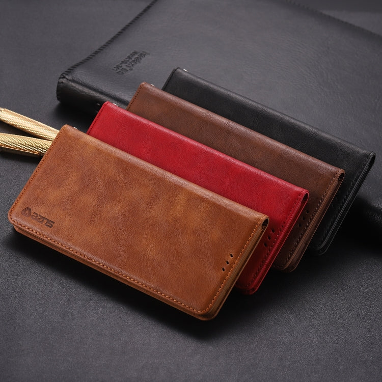 For Galaxy A8 Star/ A9 Star AZNS Retro Texture Magnetic Horizontal Flip PU Leather Case with Holder & Card Slots & Photo Frame