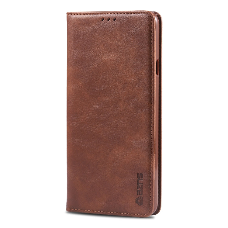For Galaxy A8 Star/ A9 Star AZNS Retro Texture Magnetic Horizontal Flip PU Leather Case with Holder & Card Slots & Photo Frame