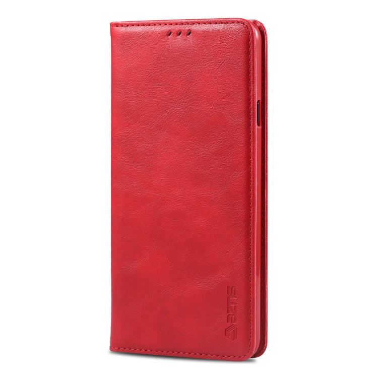 For Galaxy A8 Star/ A9 Star AZNS Retro Texture Magnetic Horizontal Flip PU Leather Case with Holder & Card Slots & Photo Frame