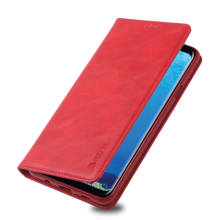 For Galaxy A8 Star/ A9 Star AZNS Retro Texture Magnetic Horizontal Flip PU Leather Case with Holder & Card Slots & Photo Frame