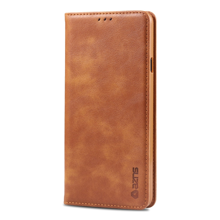 For Galaxy A8 Star/ A9 Star AZNS Retro Texture Magnetic Horizontal Flip PU Leather Case with Holder & Card Slots & Photo Frame