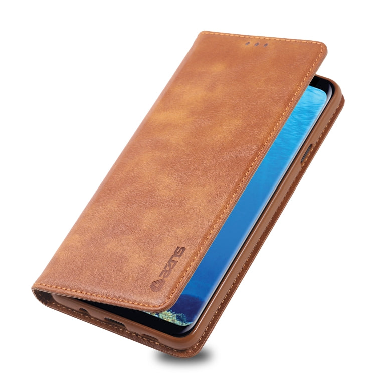 For Galaxy A8 Star/ A9 Star AZNS Retro Texture Magnetic Horizontal Flip PU Leather Case with Holder & Card Slots & Photo Frame