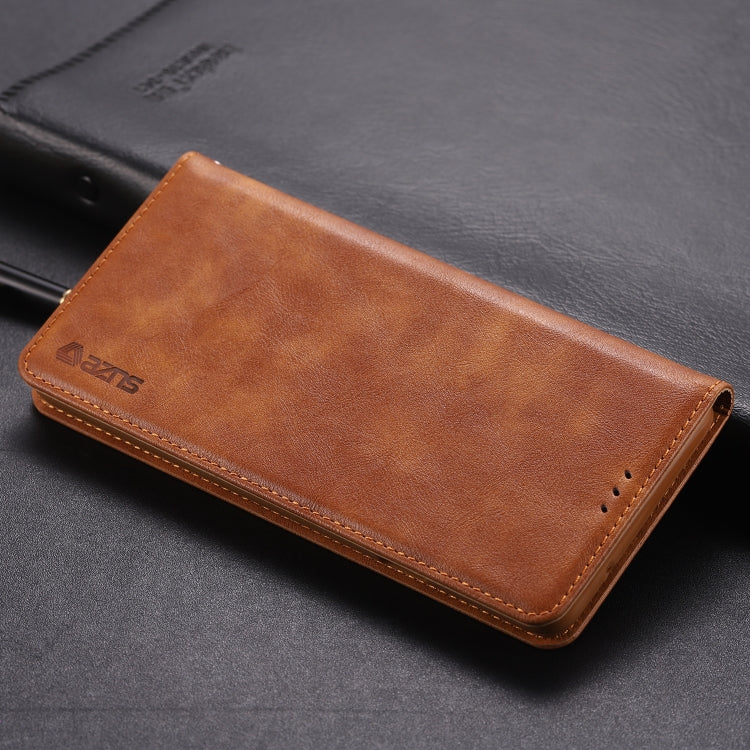 For Galaxy A8 Star/ A9 Star AZNS Retro Texture Magnetic Horizontal Flip PU Leather Case with Holder & Card Slots & Photo Frame