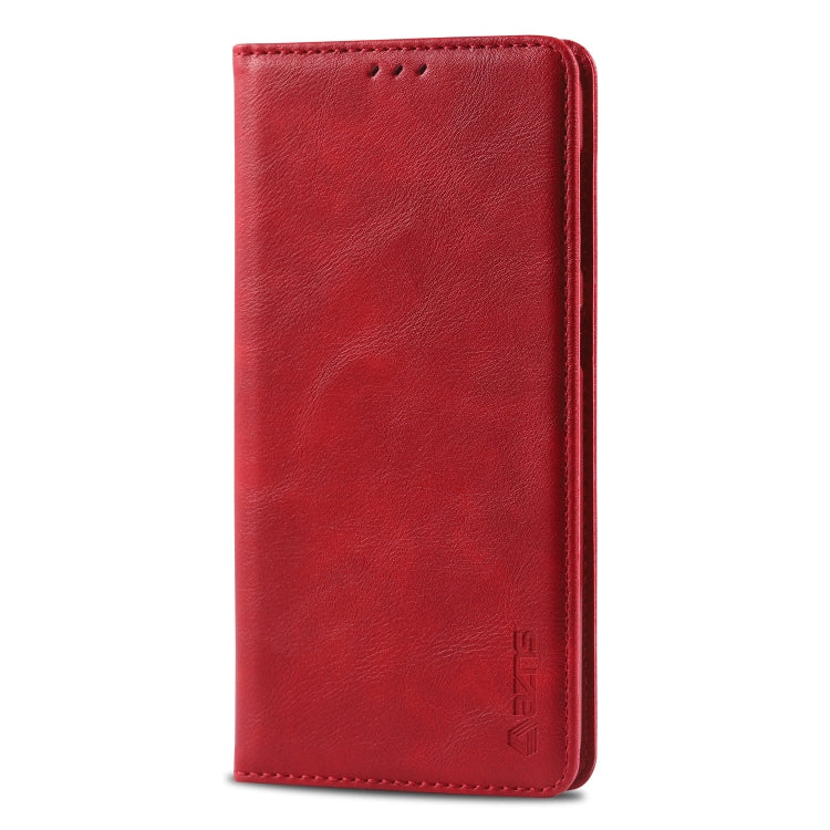 For Galaxy A10 / M10 AZNS Retro Texture Magnetic Horizontal Flip PU Leather Case with Holder & Card Slots & Photo Frame