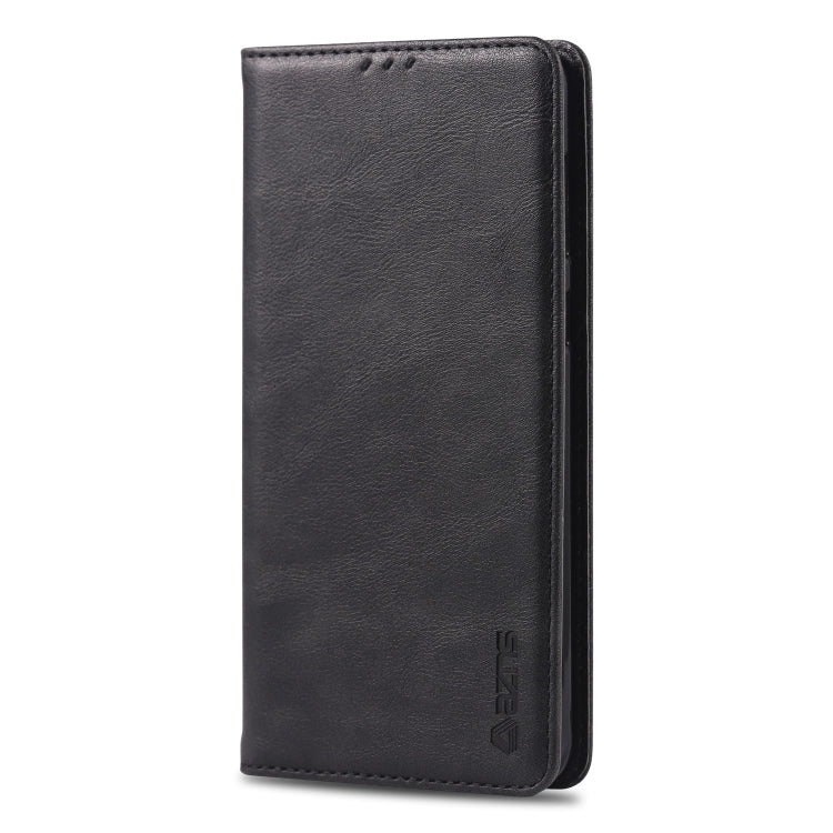 For Galaxy A20e AZNS Retro Texture Magnetic Horizontal Flip PU Leather Case with Holder & Card Slots & Photo Frame