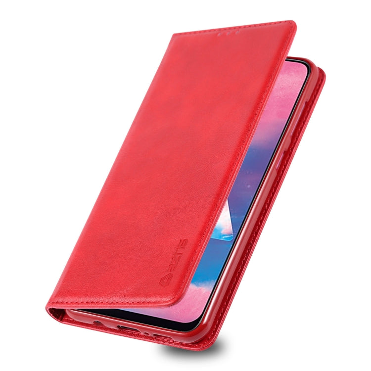 For Galaxy A40s / M30 AZNS Retro Texture Magnetic Horizontal Flip PU Leather Case with Holder & Card Slots & Photo Frame