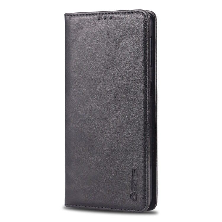 For Galaxy A50 AZNS Retro Texture Magnetic Horizontal Flip PU Leather Case with Holder & Card Slots & Photo Frame