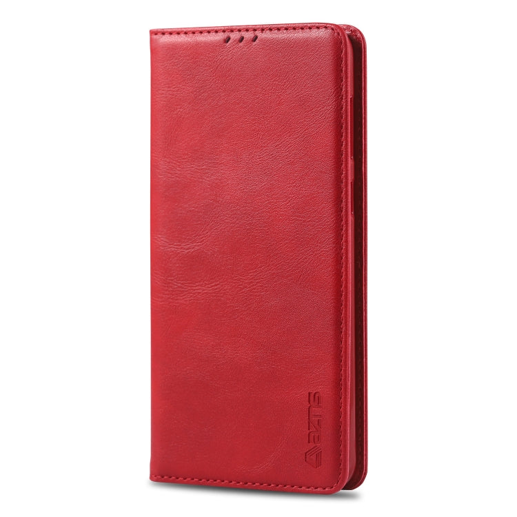 For Galaxy A60 / M40 AZNS Retro Texture Magnetic Horizontal Flip PU Leather Case with Holder & Card Slots & Photo Frame