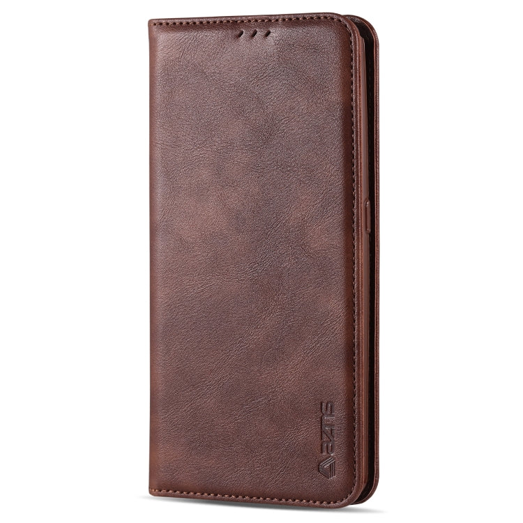 For Galaxy A80 / A90 AZNS Retro Texture Magnetic Horizontal Flip PU Leather Case with Holder & Card Slots & Photo Frame