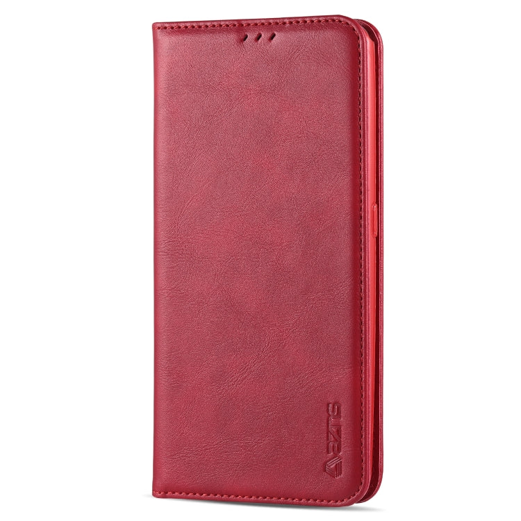 For Galaxy A80 / A90 AZNS Retro Texture Magnetic Horizontal Flip PU Leather Case with Holder & Card Slots & Photo Frame
