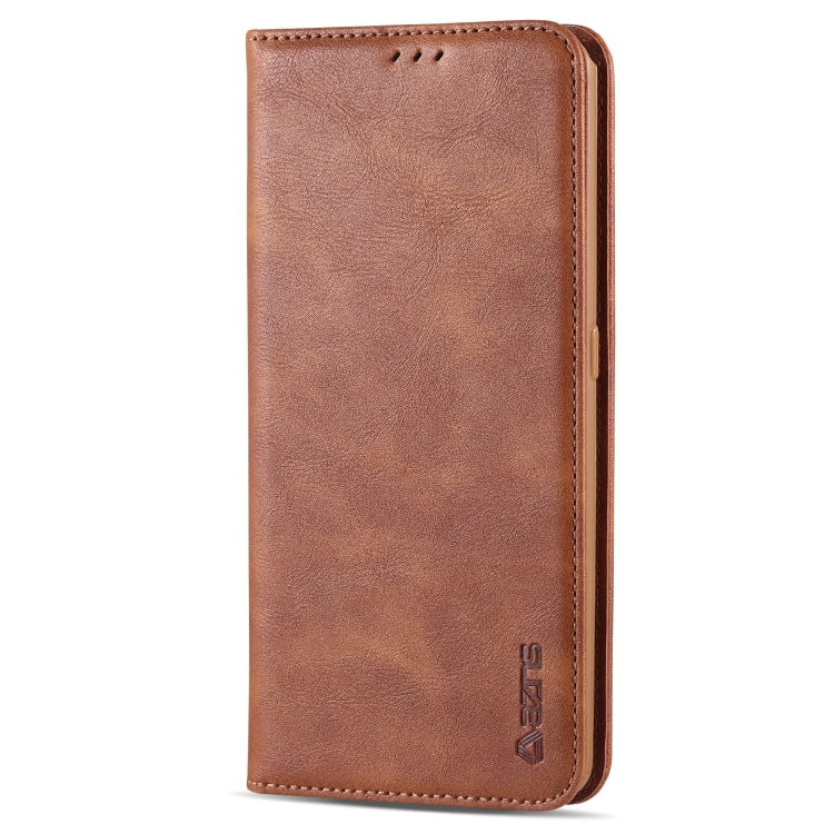 For Galaxy A80 / A90 AZNS Retro Texture Magnetic Horizontal Flip PU Leather Case with Holder & Card Slots & Photo Frame