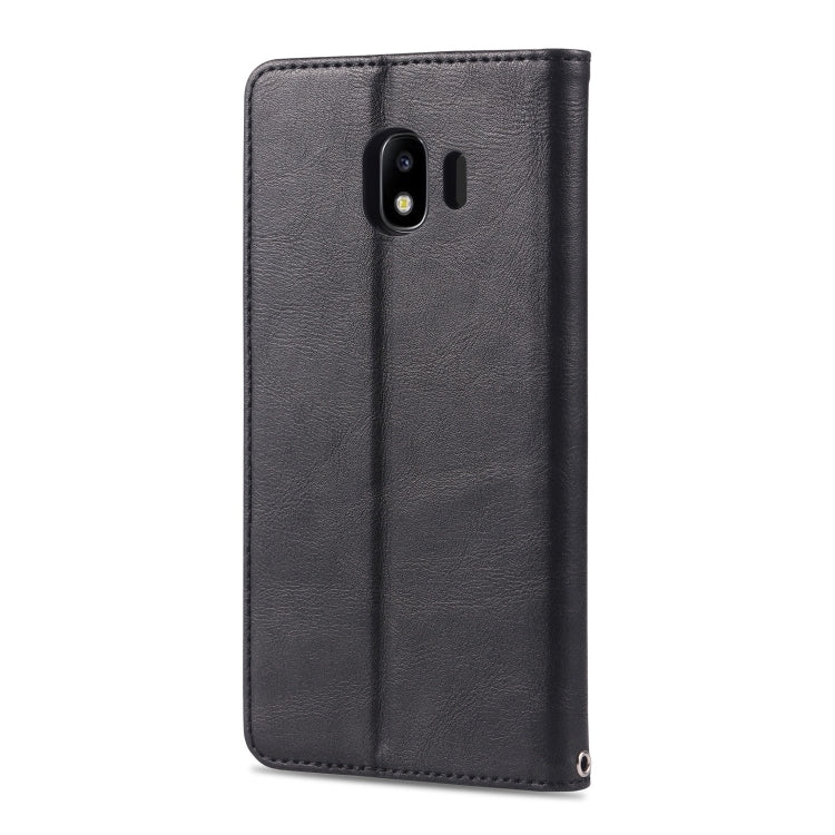 For Galaxy J4 2018 AZNS Retro Texture Magnetic Horizontal Flip PU Leather Case with Holder & Card Slots & Photo Frame