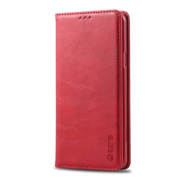 For Galaxy J4 2018 AZNS Retro Texture Magnetic Horizontal Flip PU Leather Case with Holder & Card Slots & Photo Frame