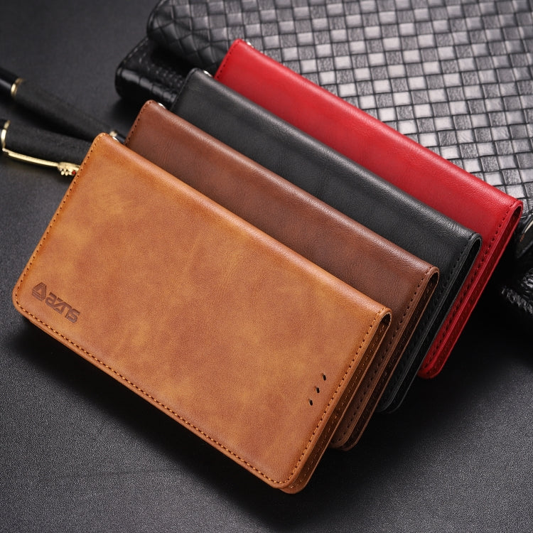 For Galaxy J4 2018 AZNS Retro Texture Magnetic Horizontal Flip PU Leather Case with Holder & Card Slots & Photo Frame