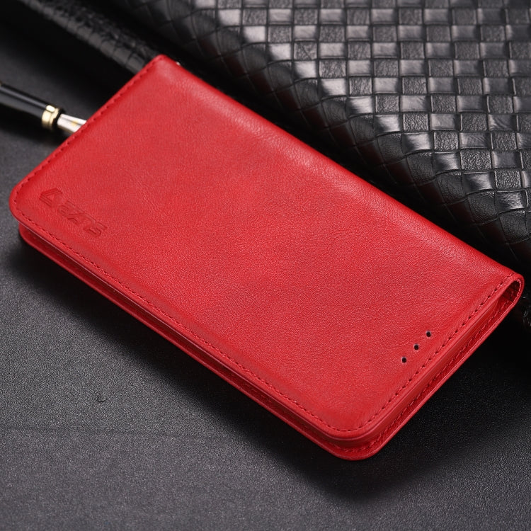 For Galaxy J4 Plus 2018 AZNS Retro Texture Magnetic Horizontal Flip PU Leather Case with Holder & Card Slots & Photo Frame