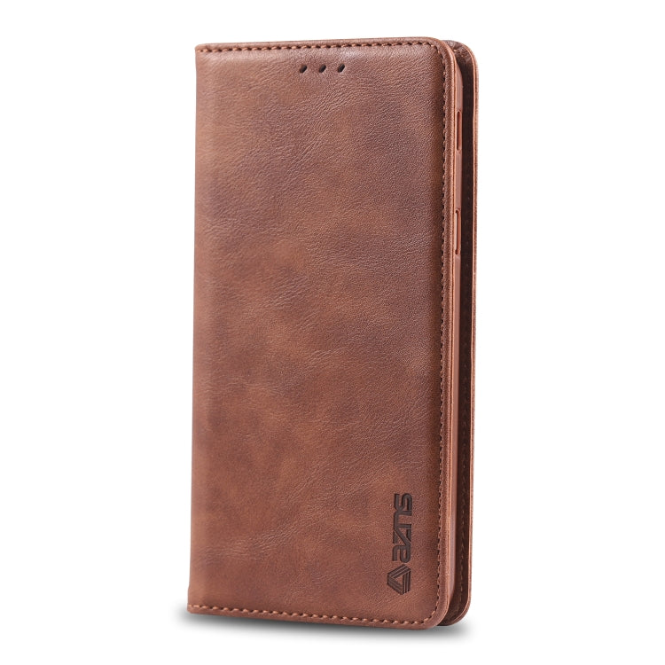 For Galaxy J6 2018 AZNS Retro Texture Magnetic Horizontal Flip PU Leather Case with Holder & Card Slots & Photo Frame