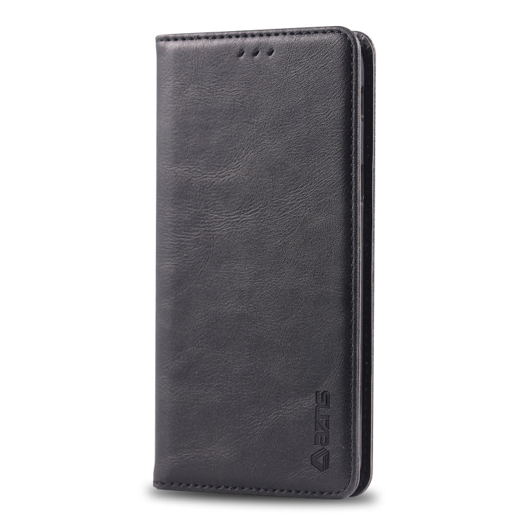 For Galaxy J6 Plus  AZNS Retro Texture Magnetic Horizontal Flip PU Leather Case with Holder & Card Slots & Photo Frame