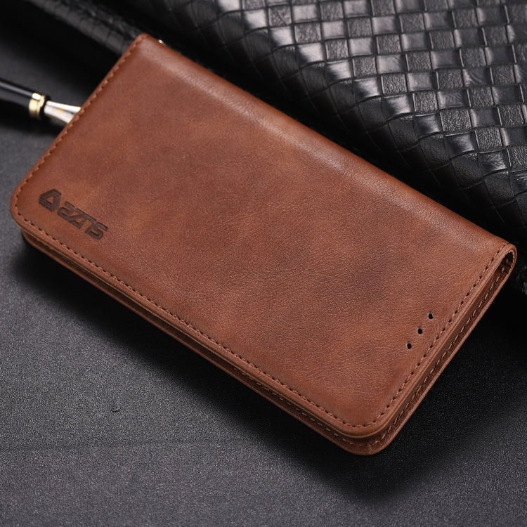 For Galaxy J6 Plus  AZNS Retro Texture Magnetic Horizontal Flip PU Leather Case with Holder & Card Slots & Photo Frame