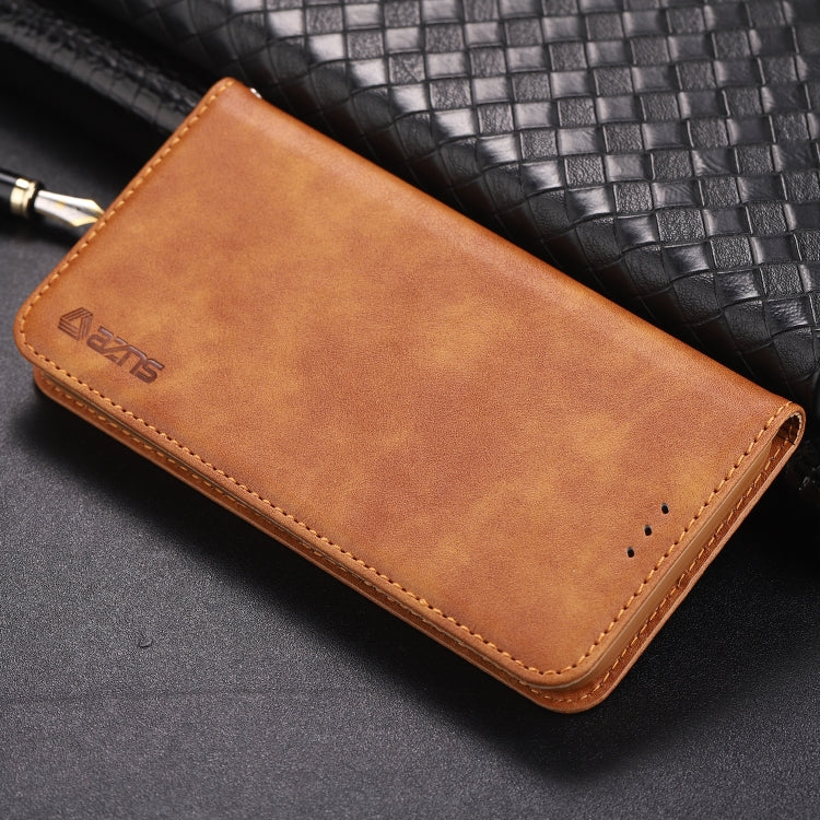 For Galaxy J6 Plus  AZNS Retro Texture Magnetic Horizontal Flip PU Leather Case with Holder & Card Slots & Photo Frame