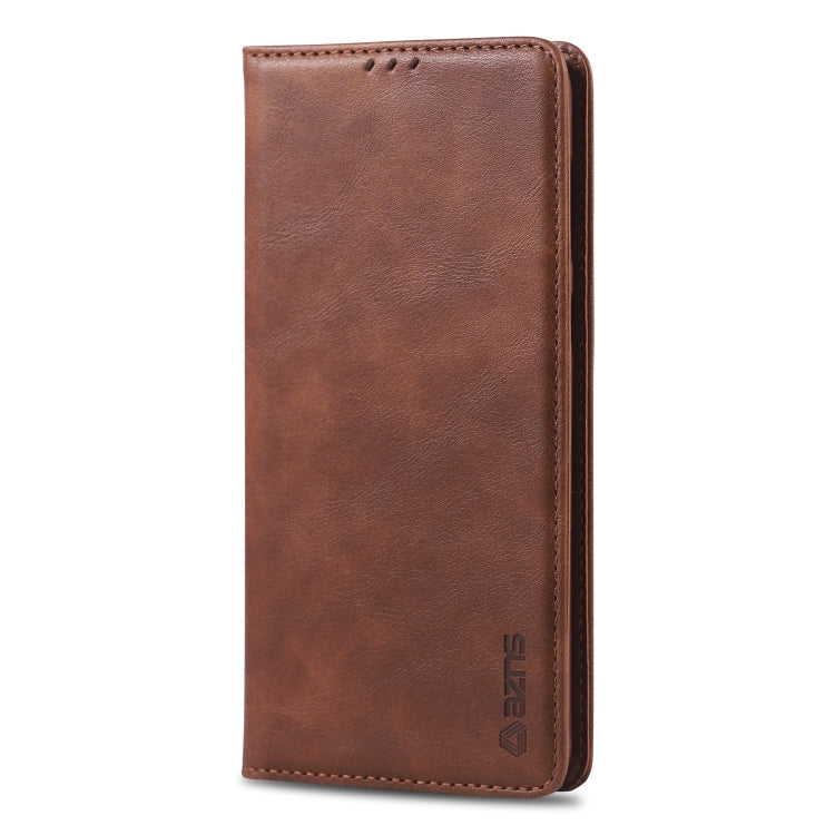 For Galaxy M20 AZNS Retro Texture Magnetic Horizontal Flip PU Leather Case with Holder & Card Slots & Photo Frame