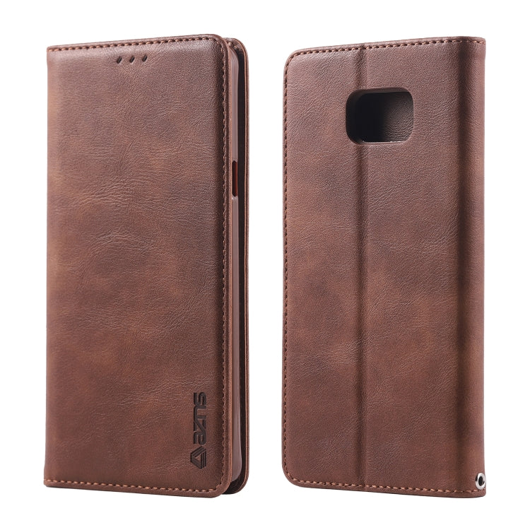 For Galaxy Note 5 AZNS Retro Texture Magnetic Horizontal Flip PU Leather Case with Holder & Card Slots & Photo Frame
