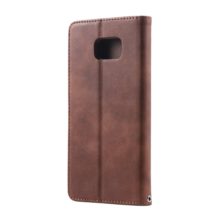 For Galaxy Note 5 AZNS Retro Texture Magnetic Horizontal Flip PU Leather Case with Holder & Card Slots & Photo Frame