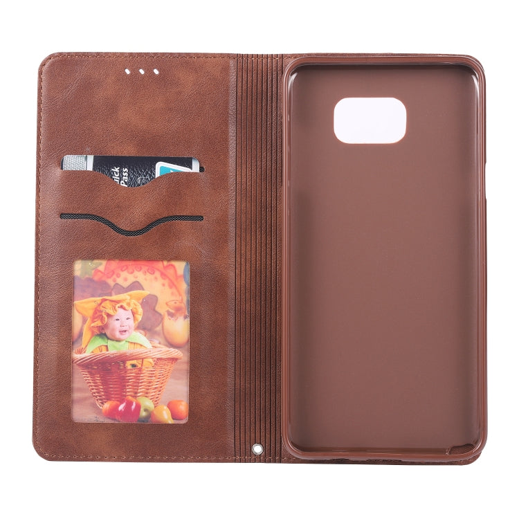 For Galaxy Note 5 AZNS Retro Texture Magnetic Horizontal Flip PU Leather Case with Holder & Card Slots & Photo Frame