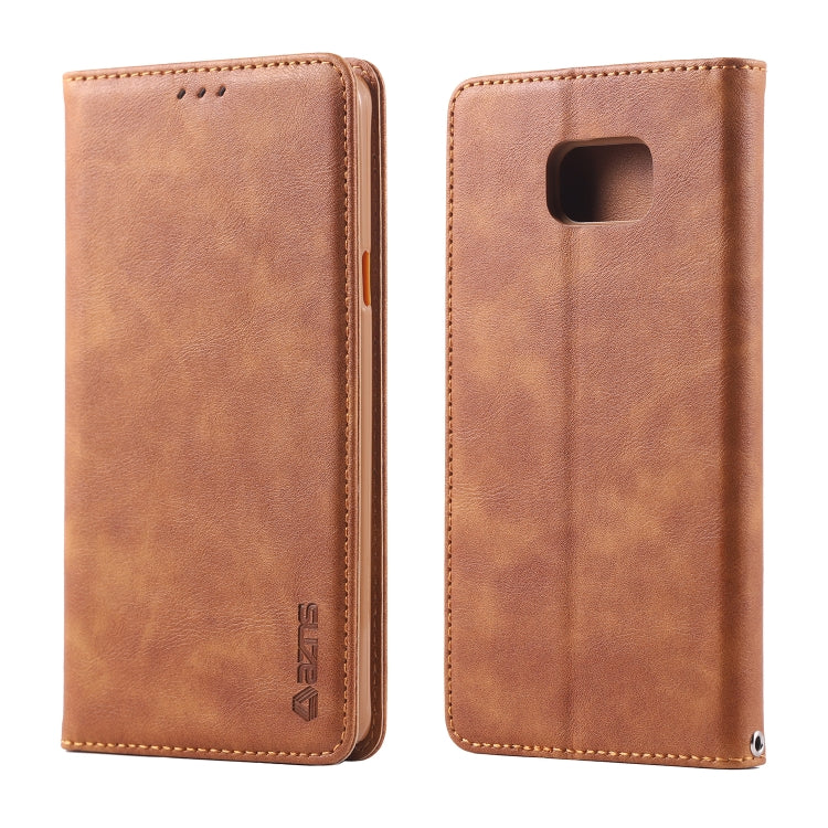 For Galaxy Note 5 AZNS Retro Texture Magnetic Horizontal Flip PU Leather Case with Holder & Card Slots & Photo Frame