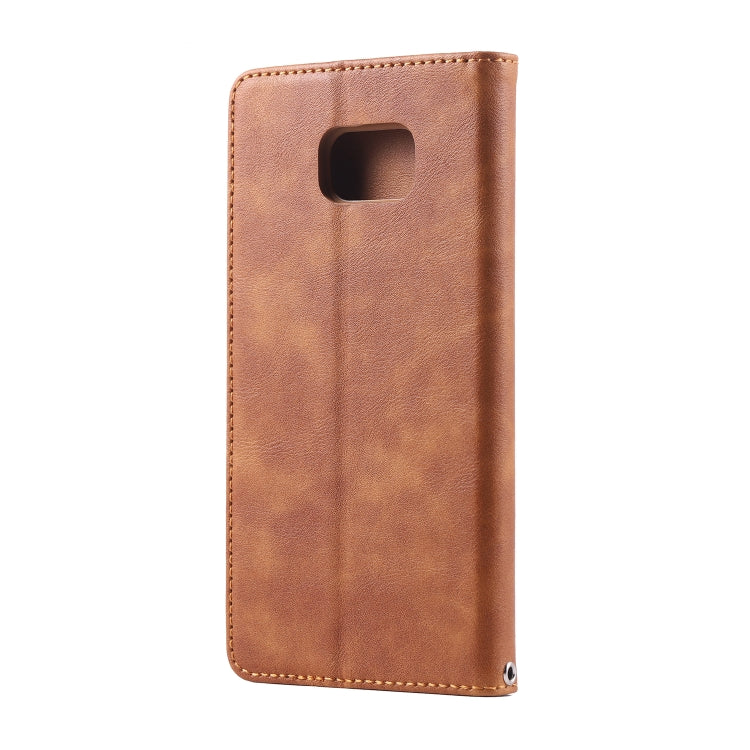 For Galaxy Note 5 AZNS Retro Texture Magnetic Horizontal Flip PU Leather Case with Holder & Card Slots & Photo Frame
