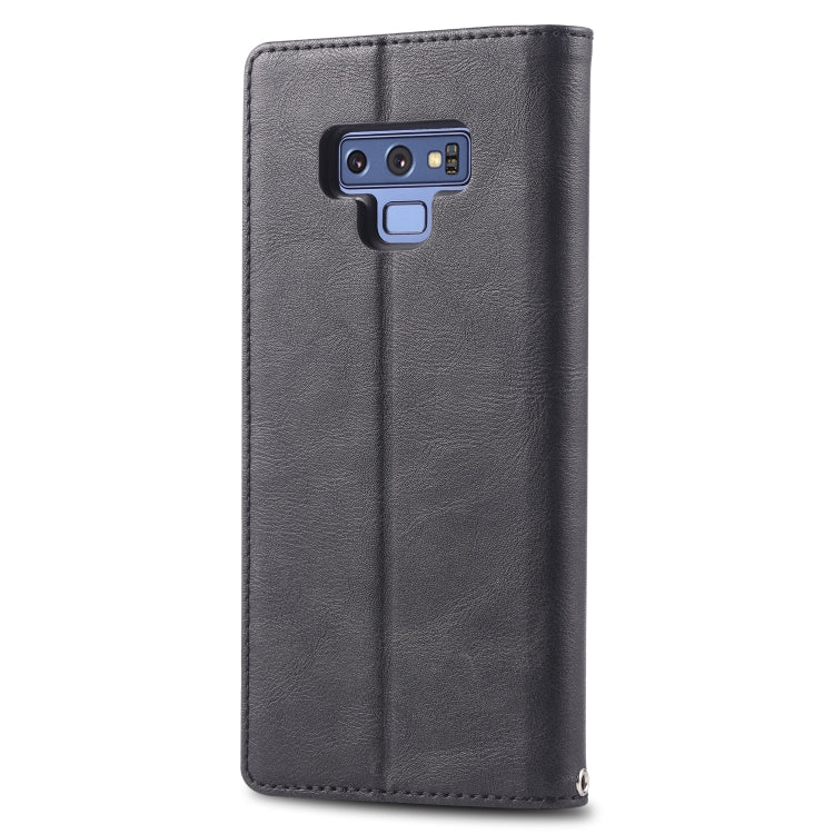 For Galaxy Note 9 AZNS Retro Texture Magnetic Horizontal Flip PU Leather Case with Holder & Card Slots & Photo Frame