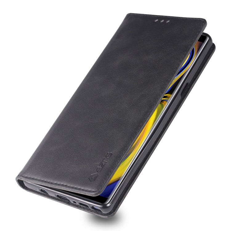 For Galaxy Note 9 AZNS Retro Texture Magnetic Horizontal Flip PU Leather Case with Holder & Card Slots & Photo Frame