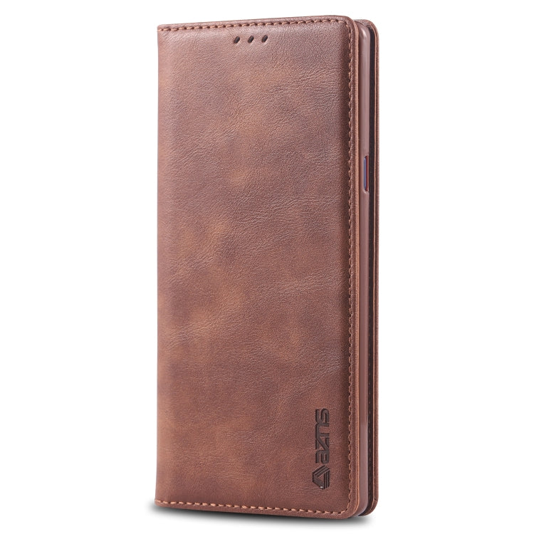 For Galaxy Note 9 AZNS Retro Texture Magnetic Horizontal Flip PU Leather Case with Holder & Card Slots & Photo Frame