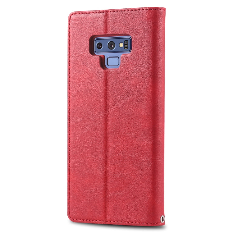 For Galaxy Note 9 AZNS Retro Texture Magnetic Horizontal Flip PU Leather Case with Holder & Card Slots & Photo Frame