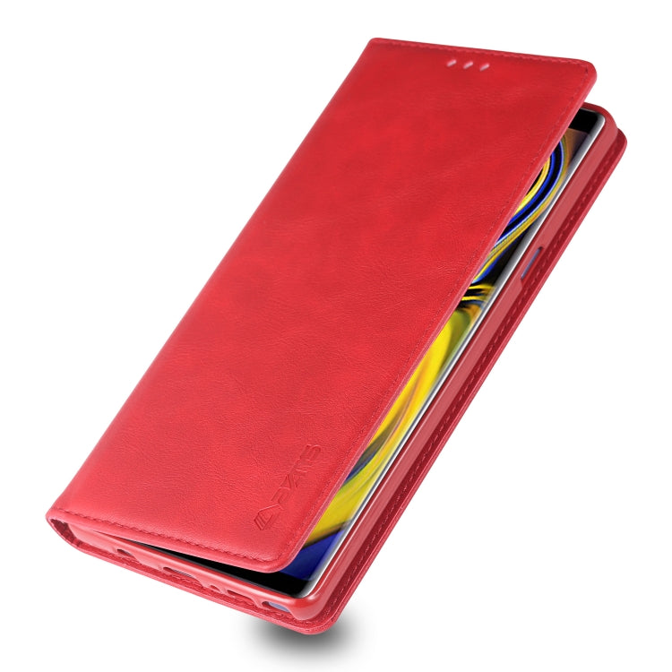 For Galaxy Note 9 AZNS Retro Texture Magnetic Horizontal Flip PU Leather Case with Holder & Card Slots & Photo Frame