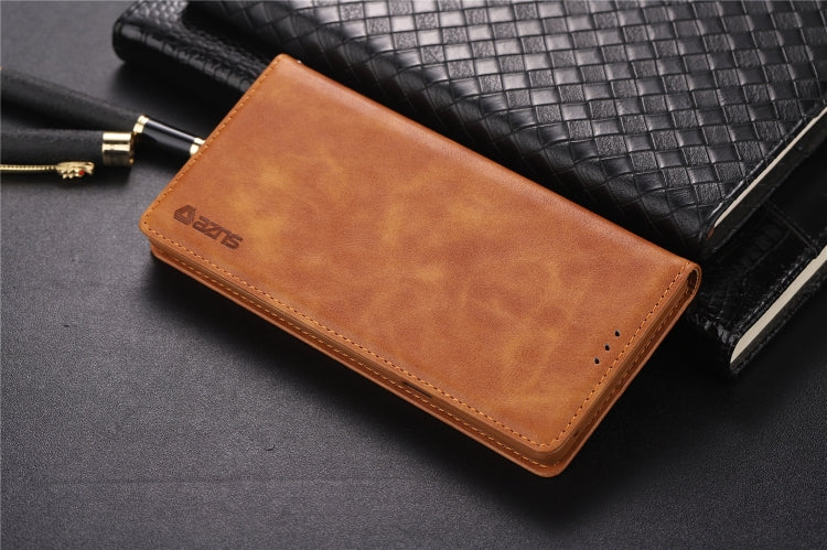 For Galaxy Note 9 AZNS Retro Texture Magnetic Horizontal Flip PU Leather Case with Holder & Card Slots & Photo Frame