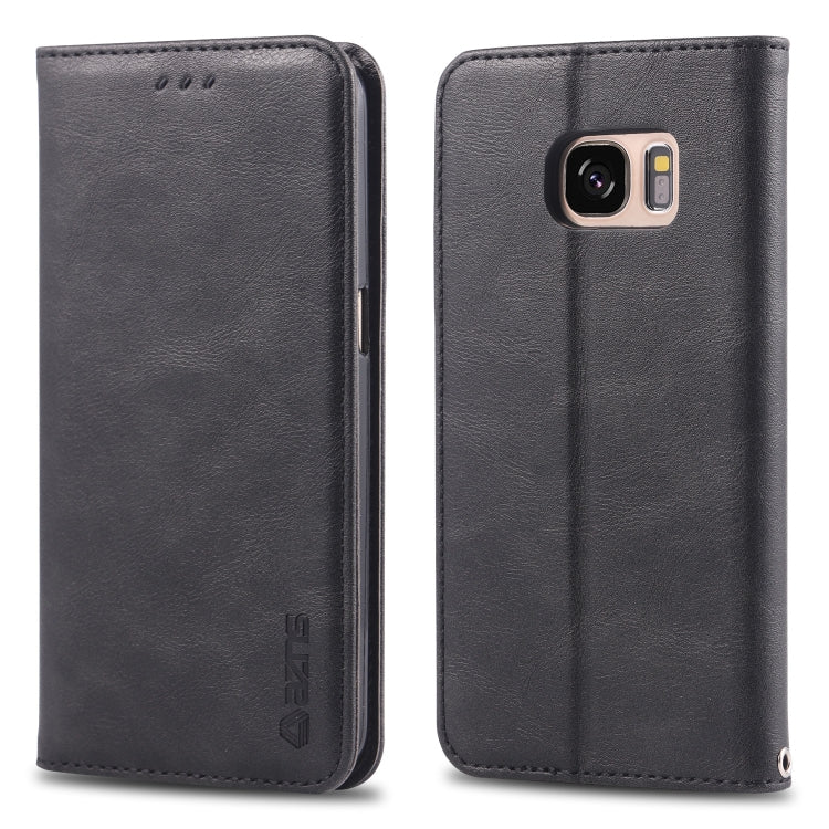 For Galaxy S7 AZNS Retro Texture Magnetic Horizontal Flip PU Leather Case with Holder & Card Slots & Photo Frame