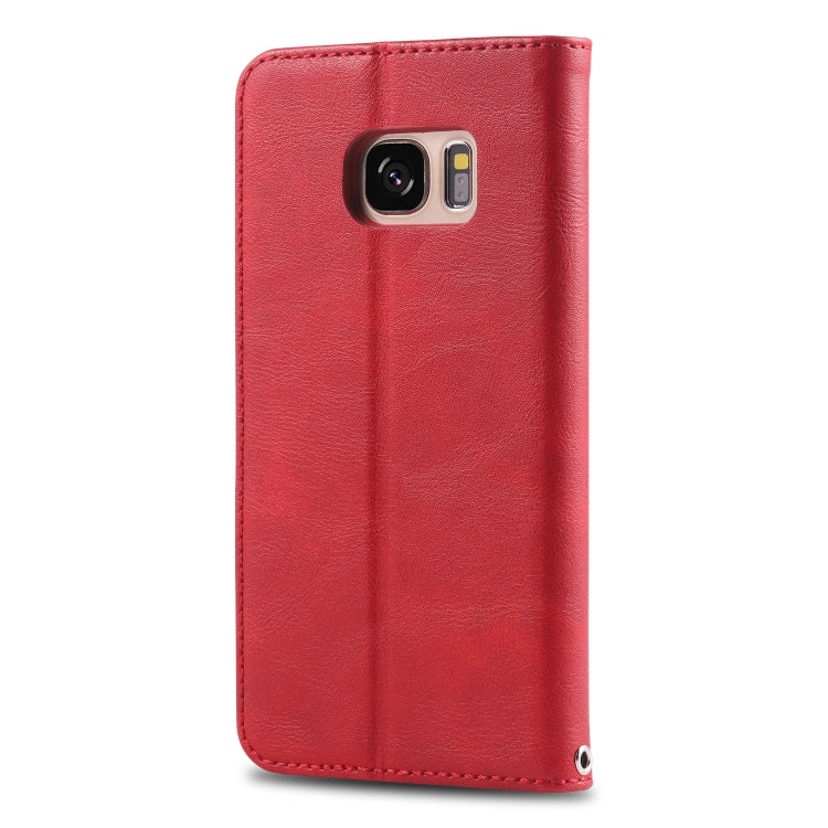 For Galaxy S7 AZNS Retro Texture Magnetic Horizontal Flip PU Leather Case with Holder & Card Slots & Photo Frame