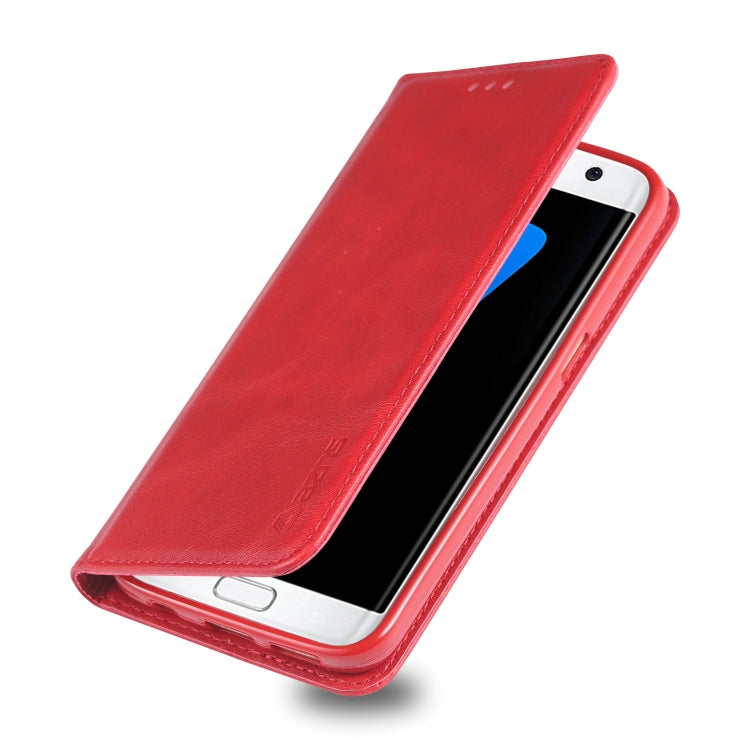 For Galaxy S7 AZNS Retro Texture Magnetic Horizontal Flip PU Leather Case with Holder & Card Slots & Photo Frame