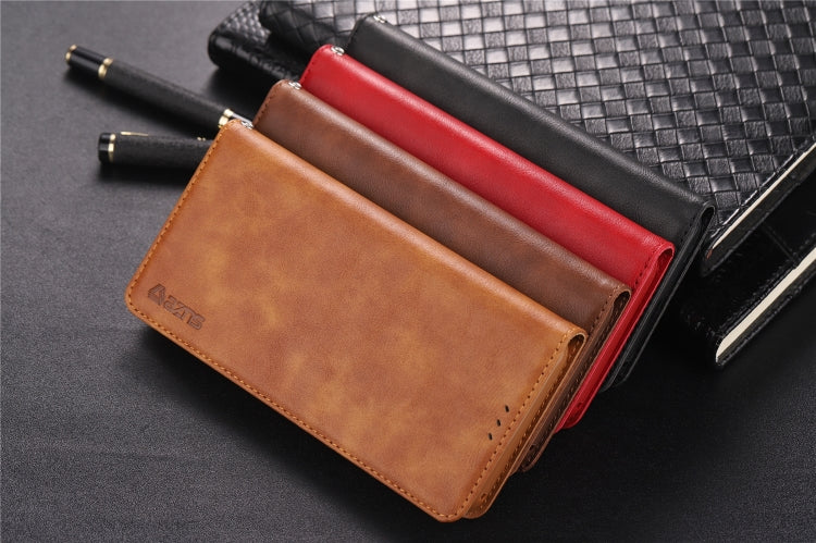 For Galaxy S8 AZNS Retro Texture Magnetic Horizontal Flip PU Leather Case with Holder & Card Slots & Photo Frame