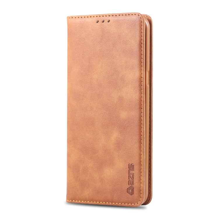 For Galaxy S8 AZNS Retro Texture Magnetic Horizontal Flip PU Leather Case with Holder & Card Slots & Photo Frame