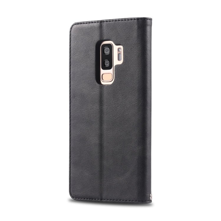 For Galaxy S9 Plus AZNS Retro Texture Magnetic Horizontal Flip PU Leather Case with Holder & Card Slots & Photo Frame