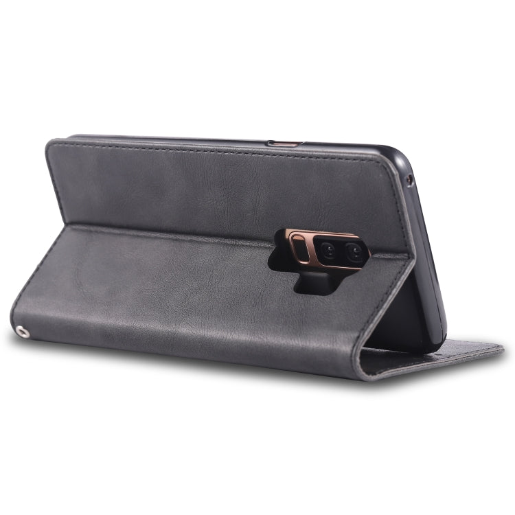 For Galaxy S9 Plus AZNS Retro Texture Magnetic Horizontal Flip PU Leather Case with Holder & Card Slots & Photo Frame