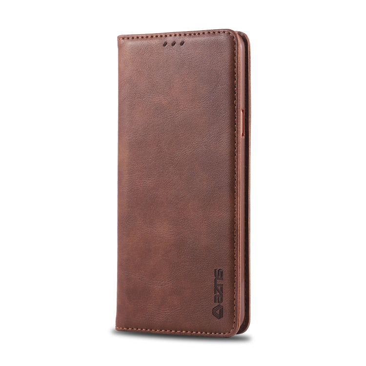 For Galaxy S9 Plus AZNS Retro Texture Magnetic Horizontal Flip PU Leather Case with Holder & Card Slots & Photo Frame