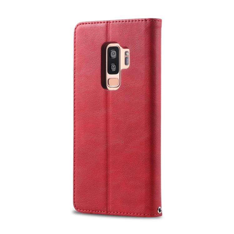 For Galaxy S9 Plus AZNS Retro Texture Magnetic Horizontal Flip PU Leather Case with Holder & Card Slots & Photo Frame