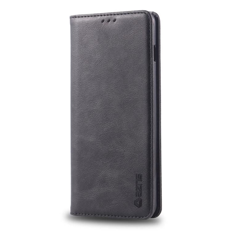 For Galaxy S10 5G AZNS Retro Texture Magnetic Horizontal Flip PU Leather Case with Holder & Card Slots & Photo Frame