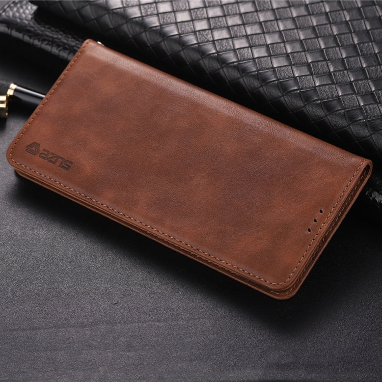 For Galaxy S10 5G AZNS Retro Texture Magnetic Horizontal Flip PU Leather Case with Holder & Card Slots & Photo Frame