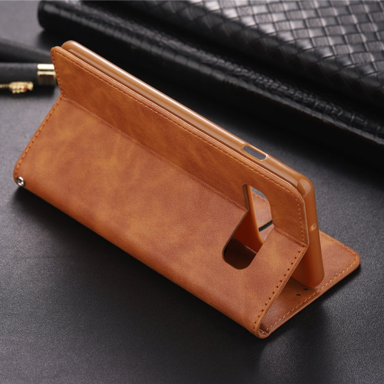 For Galaxy S10 5G AZNS Retro Texture Magnetic Horizontal Flip PU Leather Case with Holder & Card Slots & Photo Frame