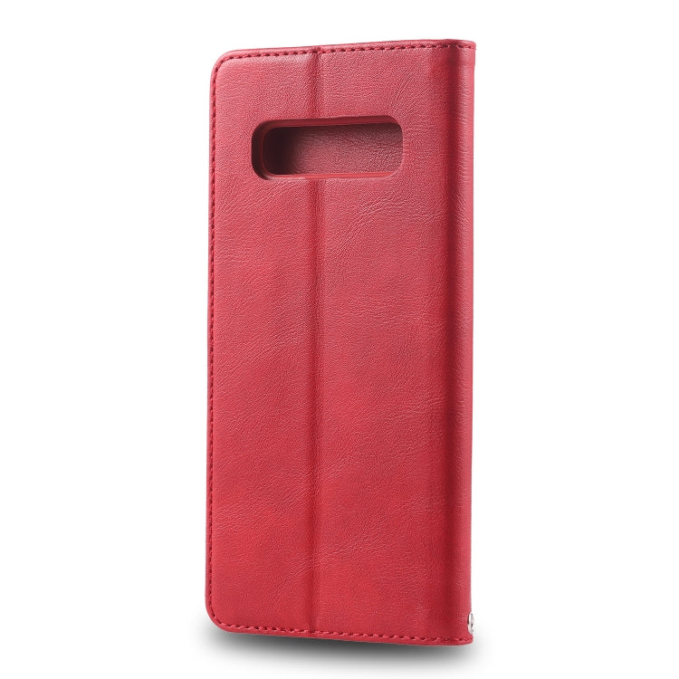 For Galaxy S10 AZNS Retro Texture Magnetic Horizontal Flip PU Leather Case with Holder & Card Slots & Photo Frame
