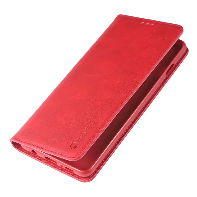 For Galaxy S10 AZNS Retro Texture Magnetic Horizontal Flip PU Leather Case with Holder & Card Slots & Photo Frame