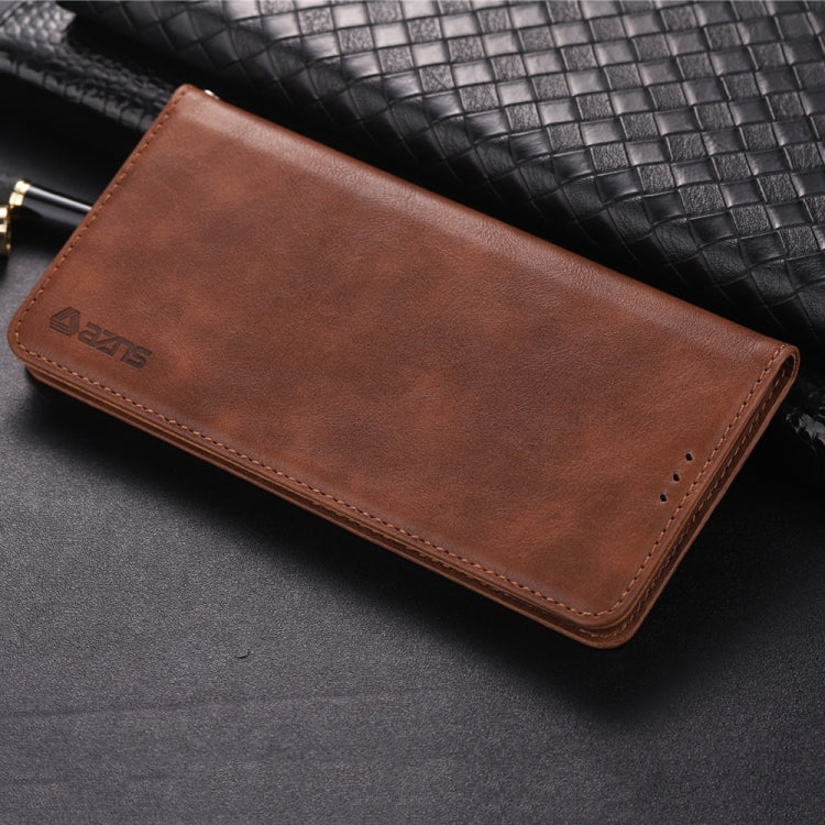 For Galaxy S10  Plus AZNS Retro Texture Magnetic Horizontal Flip PU Leather Case with Holder & Card Slots & Photo Frame